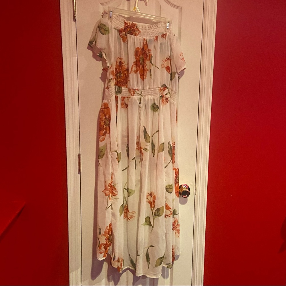 Long floral shirt